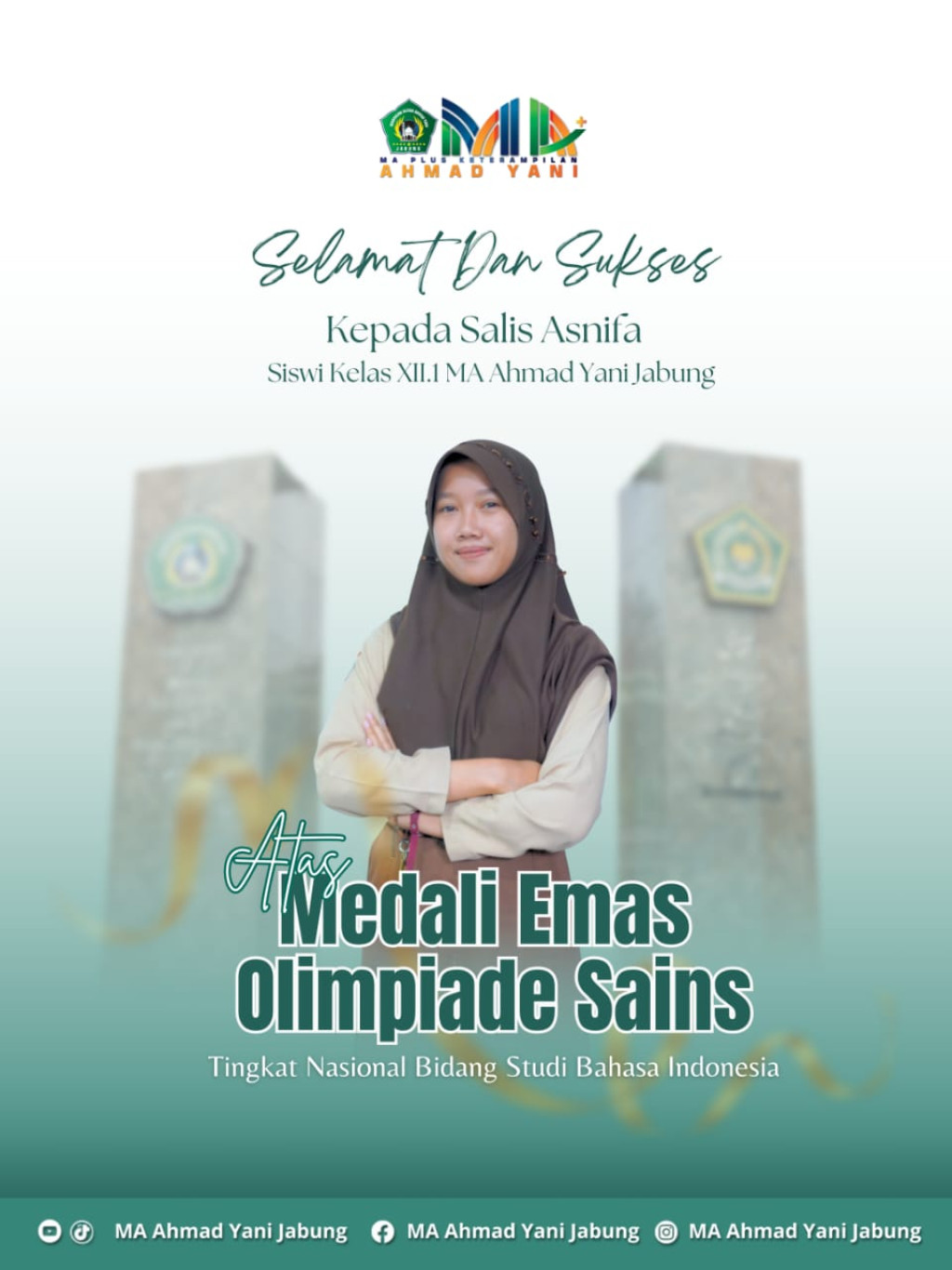 Keren, Siswa MA Ahmad Yani Jabung Berhasil Meraih Medali Olimpiade Tingkat Nasional