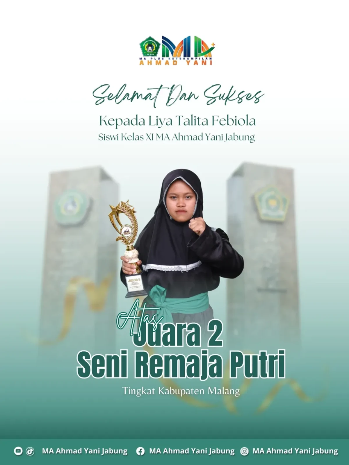 Juara 2 Seni Remaja Putri Tingkat Kabupaten 